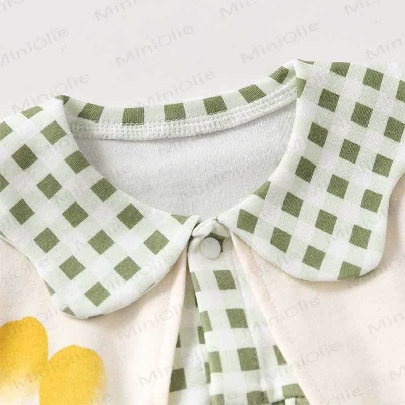 Baby Floral Plaid/Bunny Dress - image 3