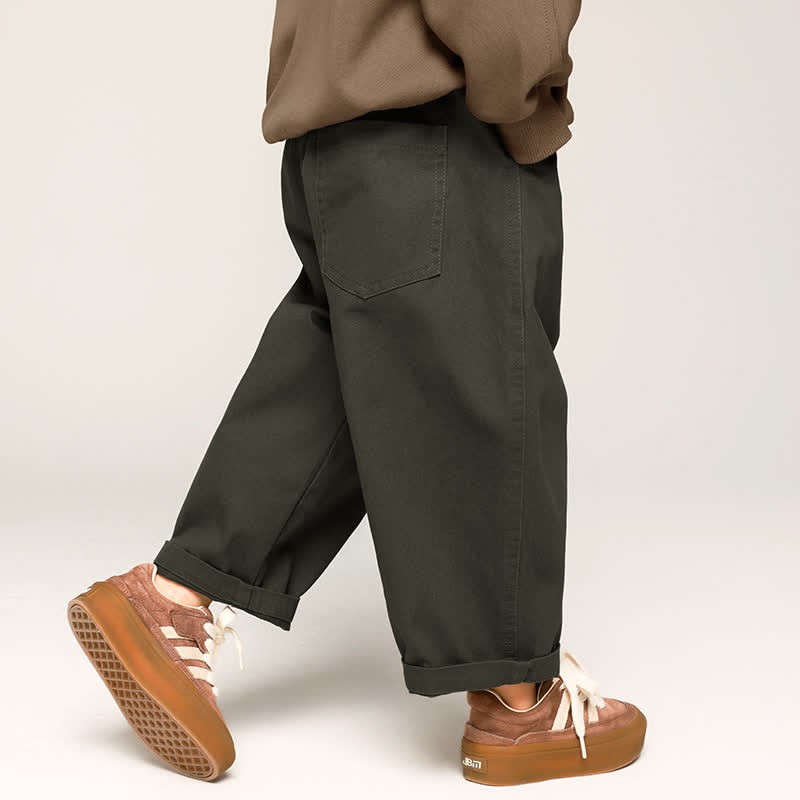 Toddler Boys Solid Color Loose Pants - Grey - 10Y - image 1