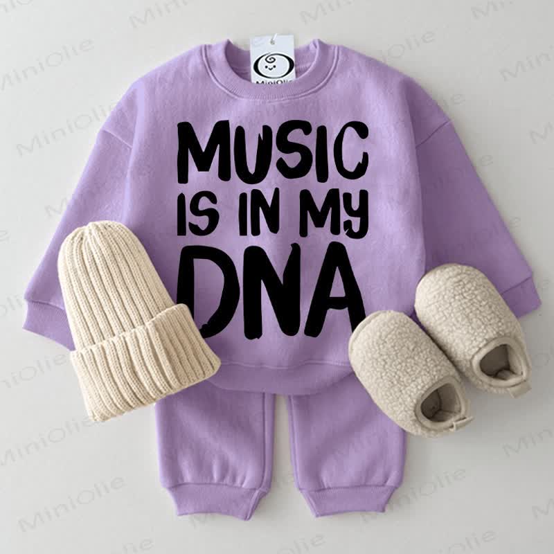 MUSIC IS IN MY DNA Baby 2-piece Purple Set - Purple - 2-3T - image 1