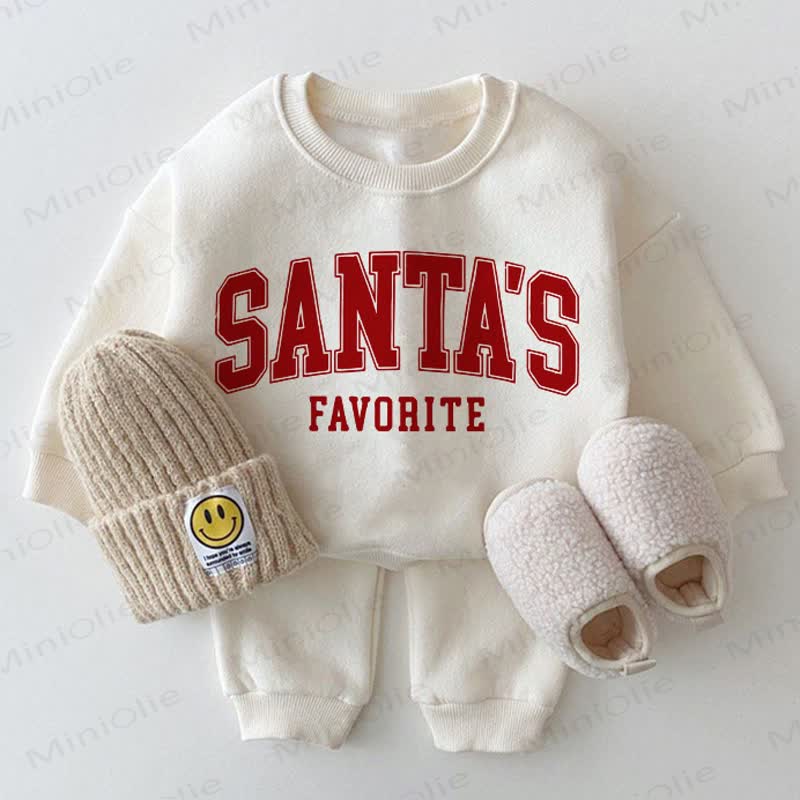 SANTA'S FAVORITE Baby 2-piece White Set - White - 2-3T - image 1