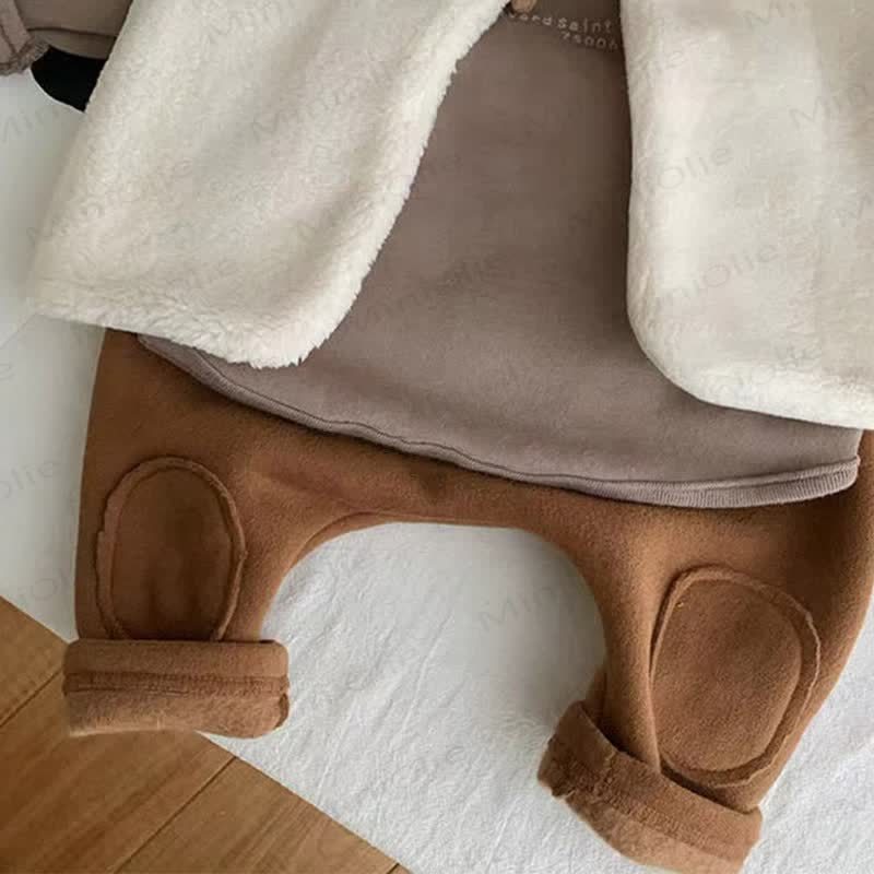 Baby Solid Color Fleece Jogger Pants - image 3