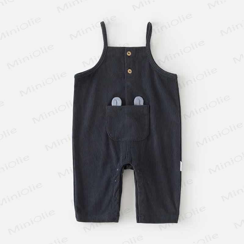 Baby Toddler Bunny Corduroy Overalls - Navy blue - 2-3T - image 2