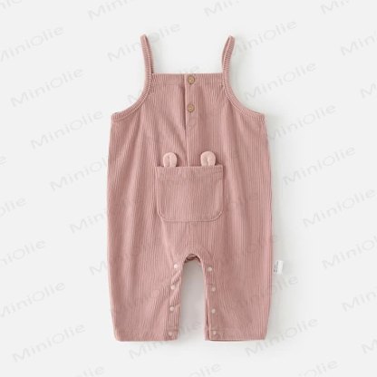 Baby Toddler Bunny Corduroy Overalls - Pink - 2-3T - image 3