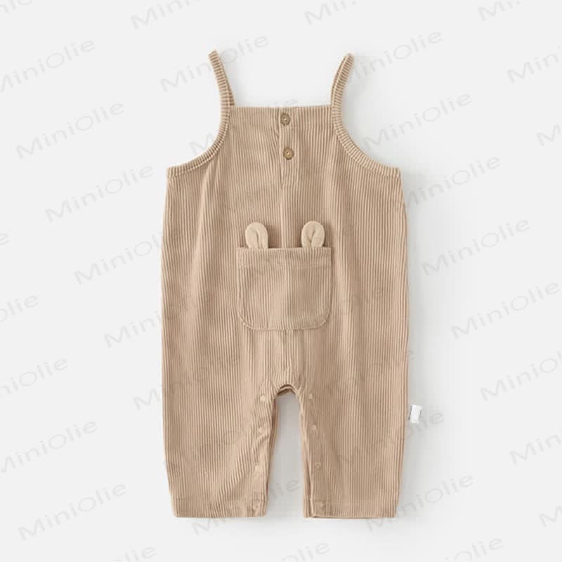 Baby Toddler Bunny Corduroy Overalls - Light Coffee - 2-3T - image 4