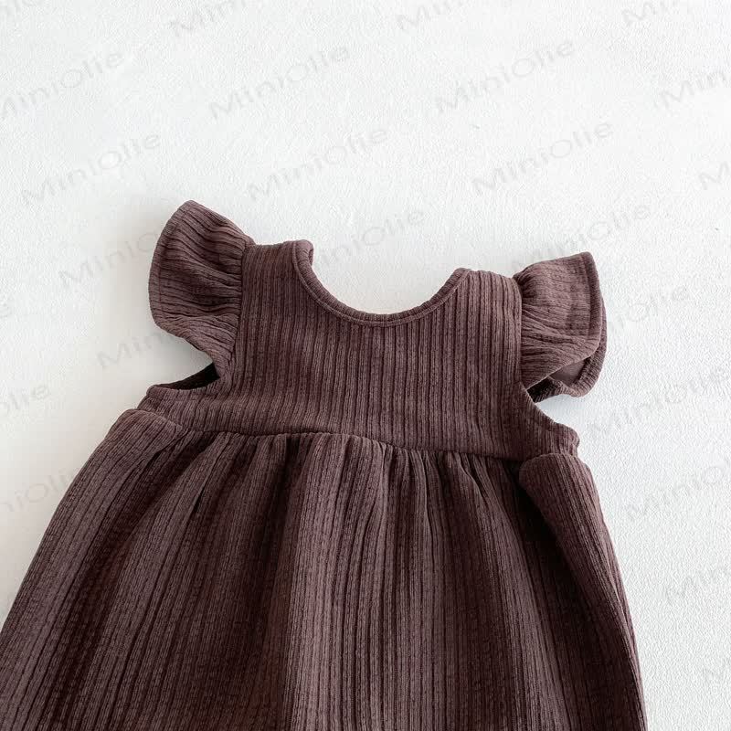 Baby Girls Solid Color Bow Romper - image 7
