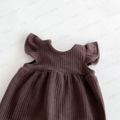 Baby Girls Solid Color Bow Romper - image 7