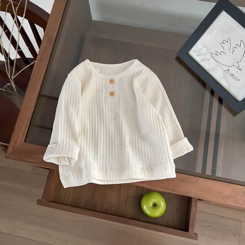 Baby Toddler Ribbed Solid Color T-Shirt - White - 3-5T - image 8