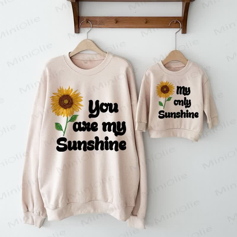 YOU ARE MY SUNSHINE Baby Sunflower Beige Family Sweatshirt - Beige - Adult Sweatshirt: XL - image 1