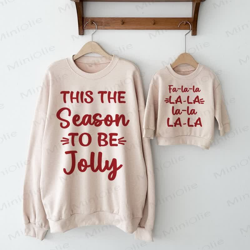Christmas Slogan Beige Family Sweatshirt - Beige - Adult Sweatshirt: XL - image 1