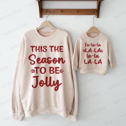 Christmas Slogan Beige Family Sweatshirt - Beige - Adult Sweatshirt: XL - image 1