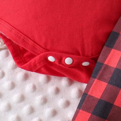 MY 1ST CHRISTMAS Baby Plaid 2-Piece Set with Hat - image 12