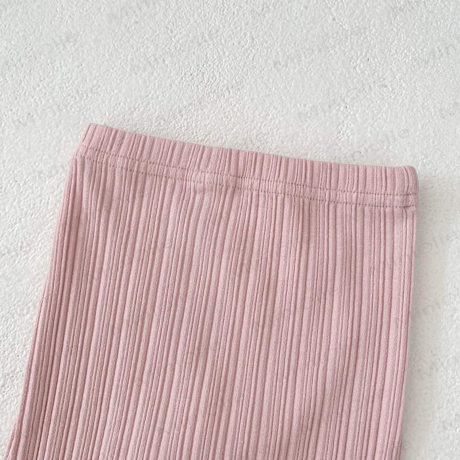 Baby Toddler Girl Solid Color Lace Ribbed Leggings - image 7