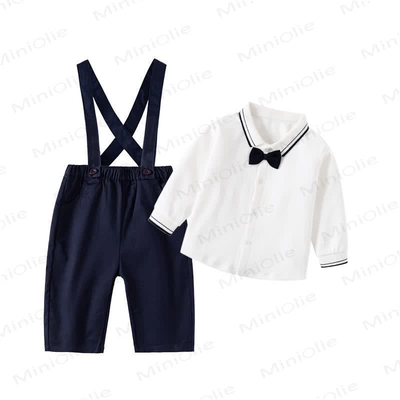 Baby Toddler Suspender Pants and Shirt Set - image 2