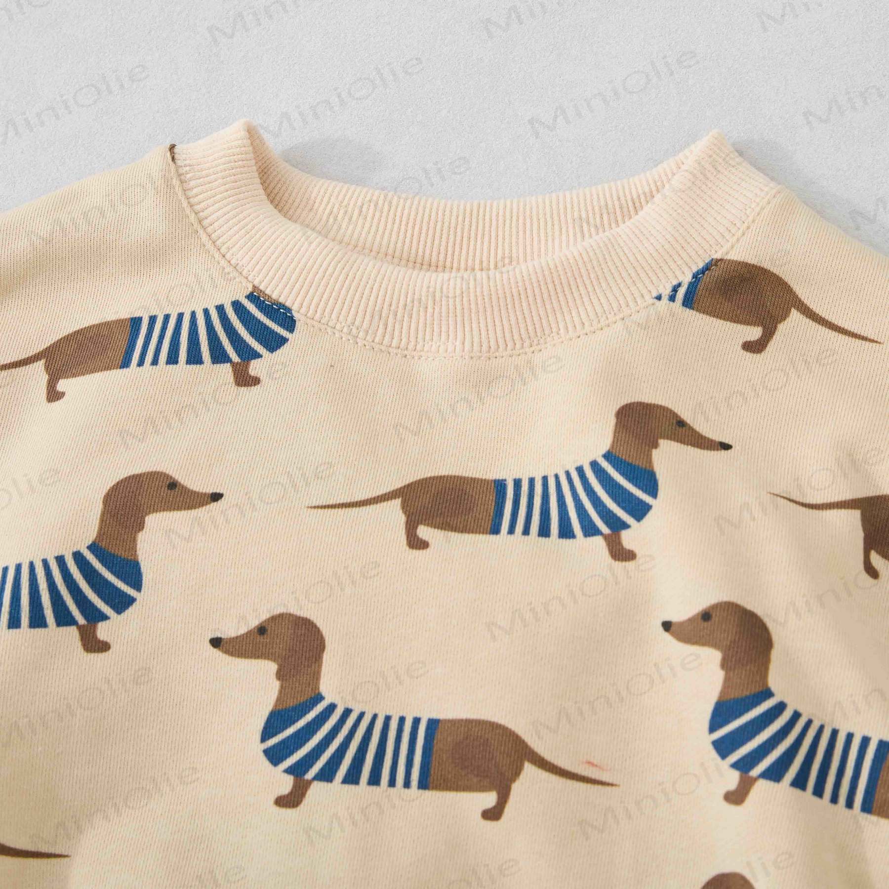 Baby Dachshund 2-piece Beige Set - image 2