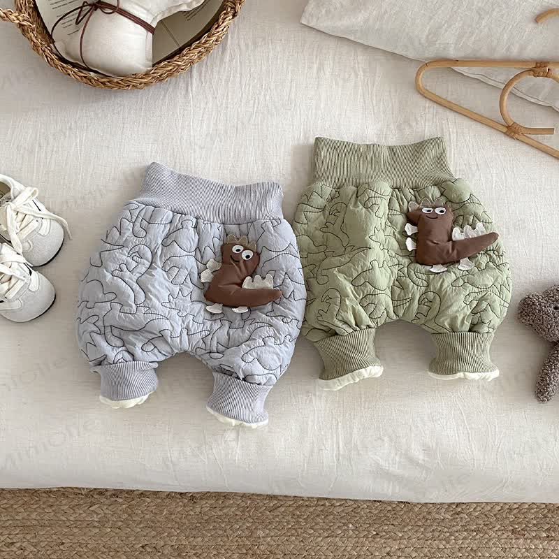 Baby Toddler Boy Dinosaur Quilted Jogger Pants - image 1
