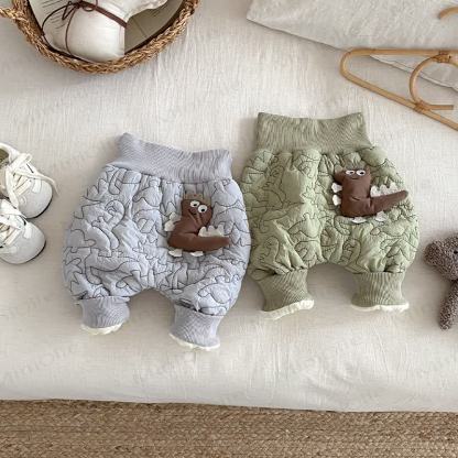 Baby Toddler Boy Dinosaur Quilted Jogger Pants - image 1