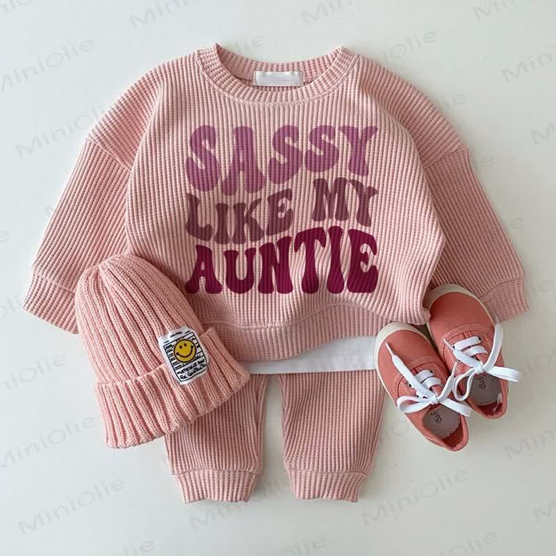 SASSY LIKE MY AUNTIE Baby Pink 2-Piece Set - Pink - 2-3T - image 1