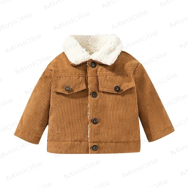  Baby Fleece Corduroy Outerwear - Brown - 2-3Y - image 8