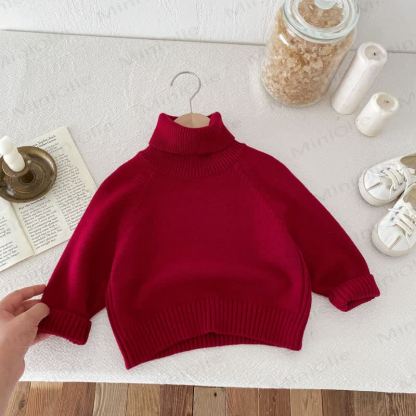 Kid Knitted Solid Color Sweater - image 13