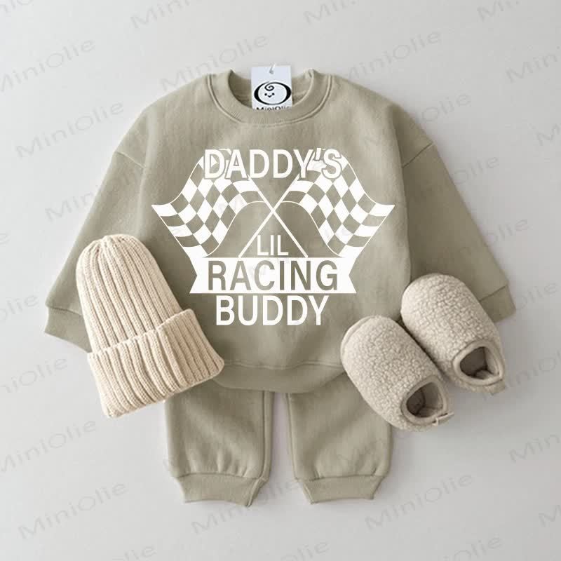 DADDY'S LIL RACING BUDDY Baby Grey Green 2-piece Set - Grey Green - 2-3T - image 1