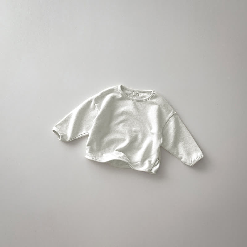 Baby Toddler Solid Color Loose T-Shirt - Beige - 5-7T - image 4