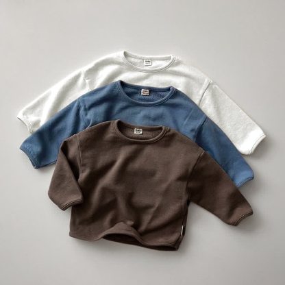 Baby Toddler Solid Color Loose T-Shirt - image 1