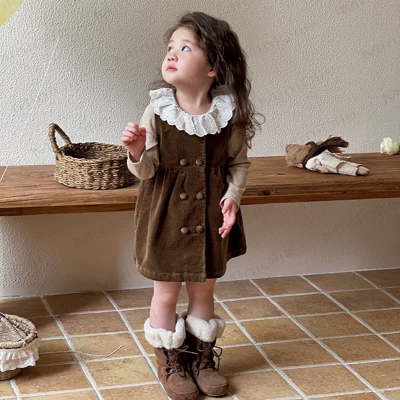 Baby Toddler Girl Cord Sleeveless Sweet Dress - image 3