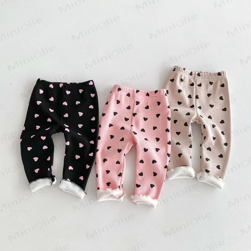 Baby Toddler Girl Heart Fleece Lined Leggings - image 6