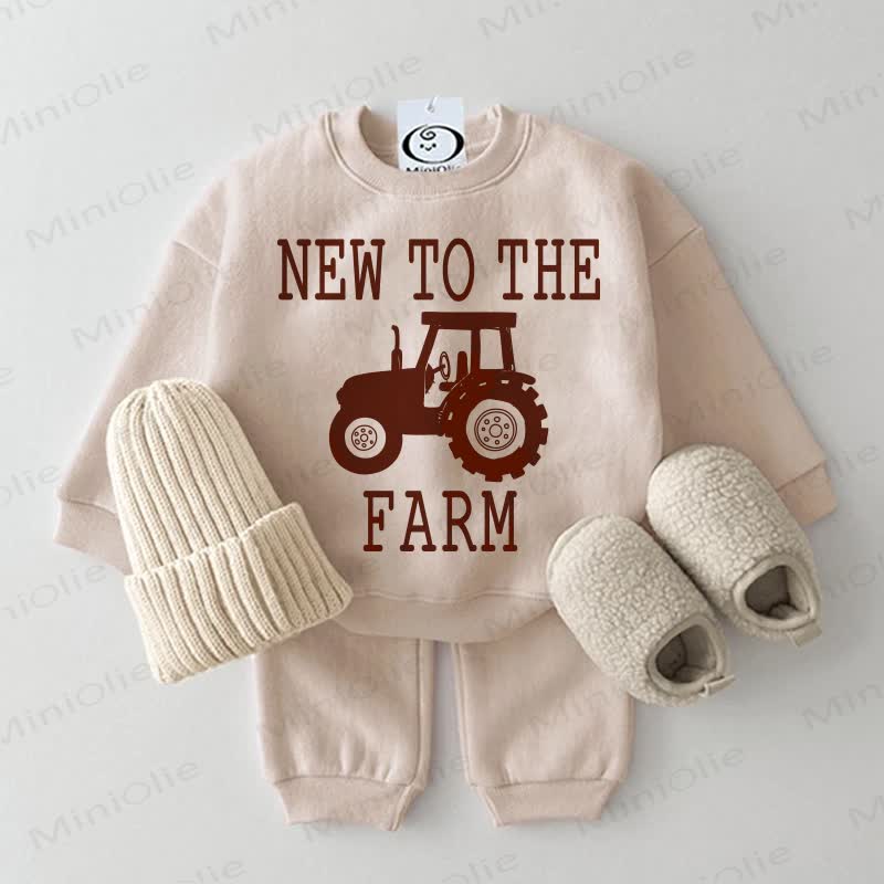 NEW TO THE FARM Baby 2-piece Beige Set - Beige - 2-3T - image 1