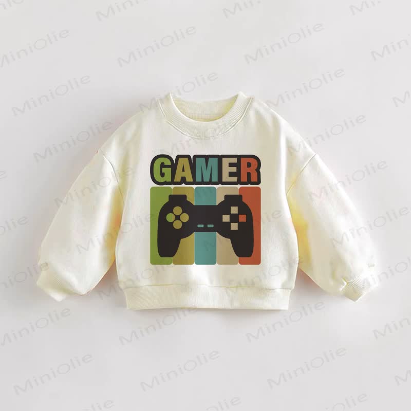 GAMER Baby Toddler Sweatshirt - Cream - 3-5T - image 1