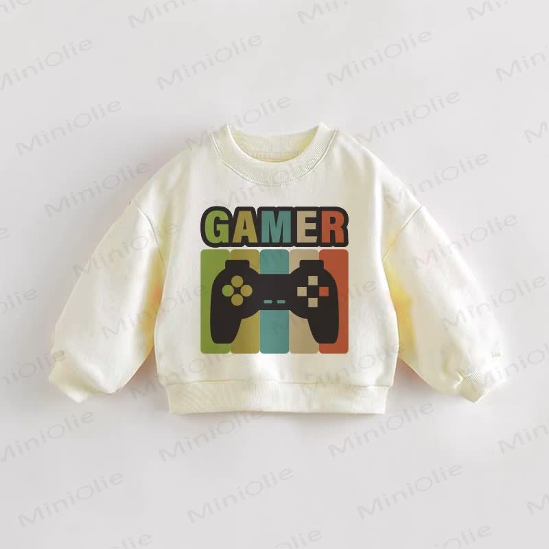 GAMER Baby Toddler Sweatshirt - Cream - 3-5T - image 1