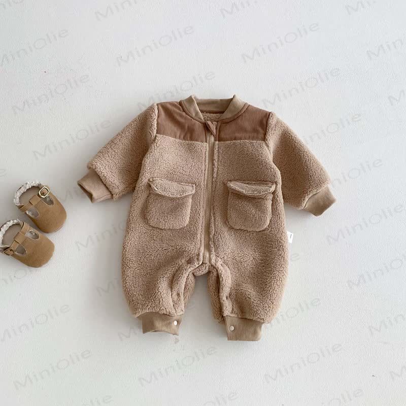  Baby Lamb Wool Warm Romper - image 2
