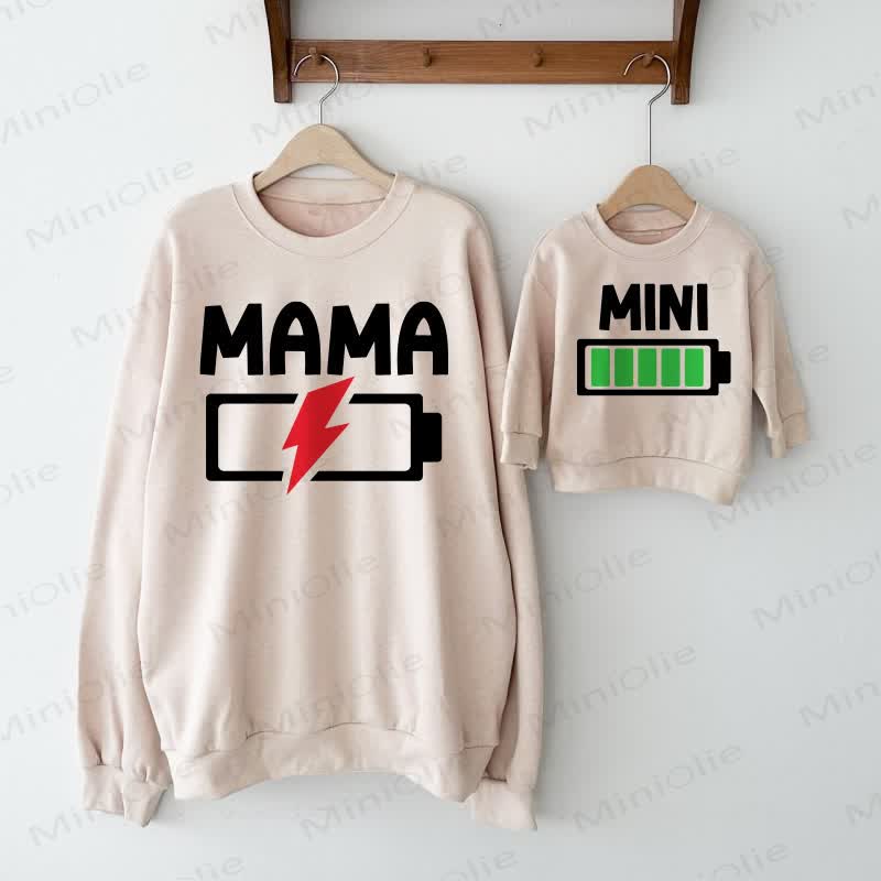 MAMA&MINI Mommy and Me Beige Family Sweatshirt - Beige - Adult Sweatshirt: XL - image 1