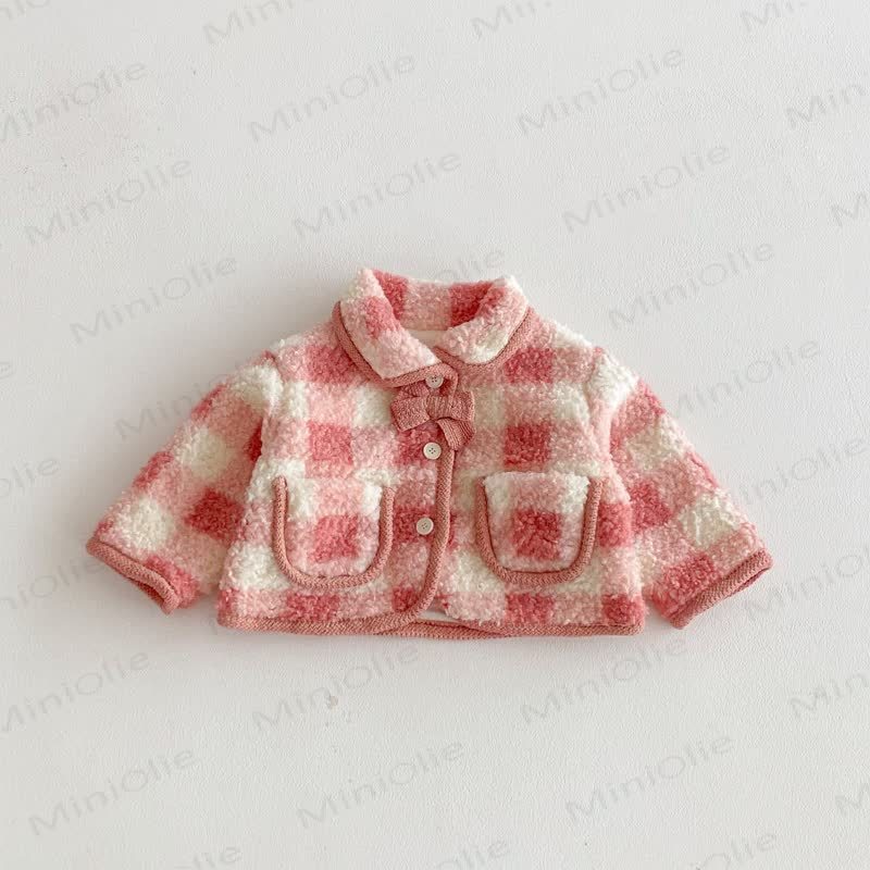 Baby Toddler Girl Fleece Red White Check Outerwear & Pants - Outerwear - 3-5T - image 6