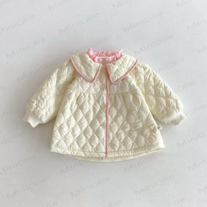  Baby Girl Solid Color Sweet Lapel Outerwear - image 3
