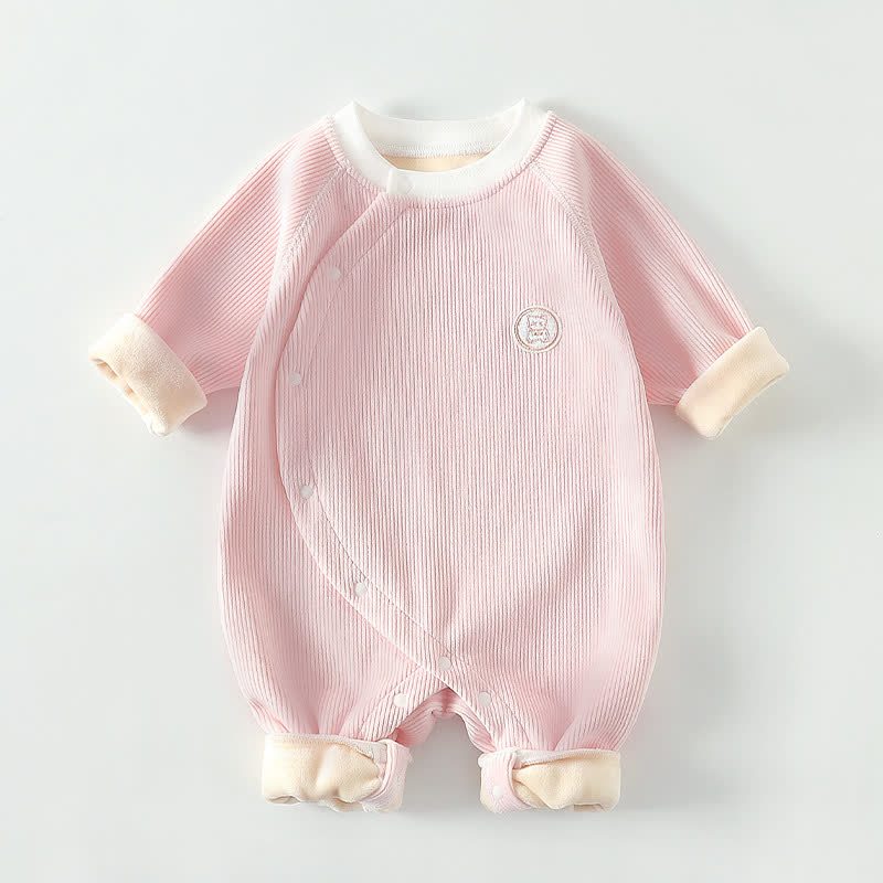 Baby Fleece Newborn Romper - Pink - 18-24M - image 3