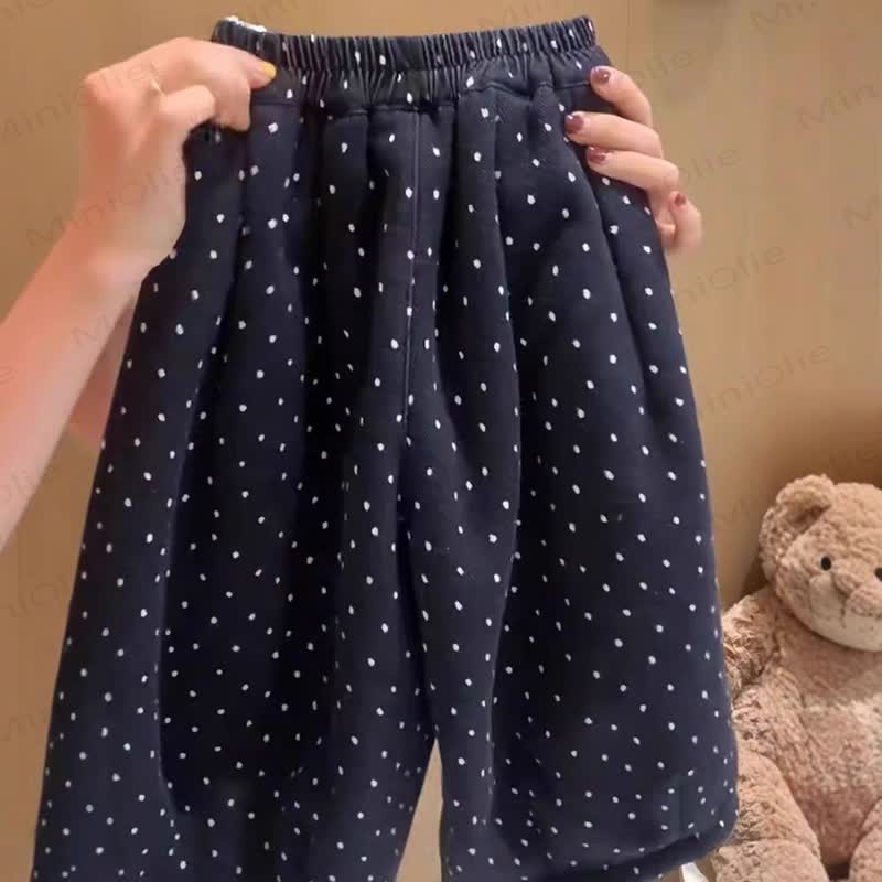 Baby Toddler Dot Fleece Lined Pants - image 2