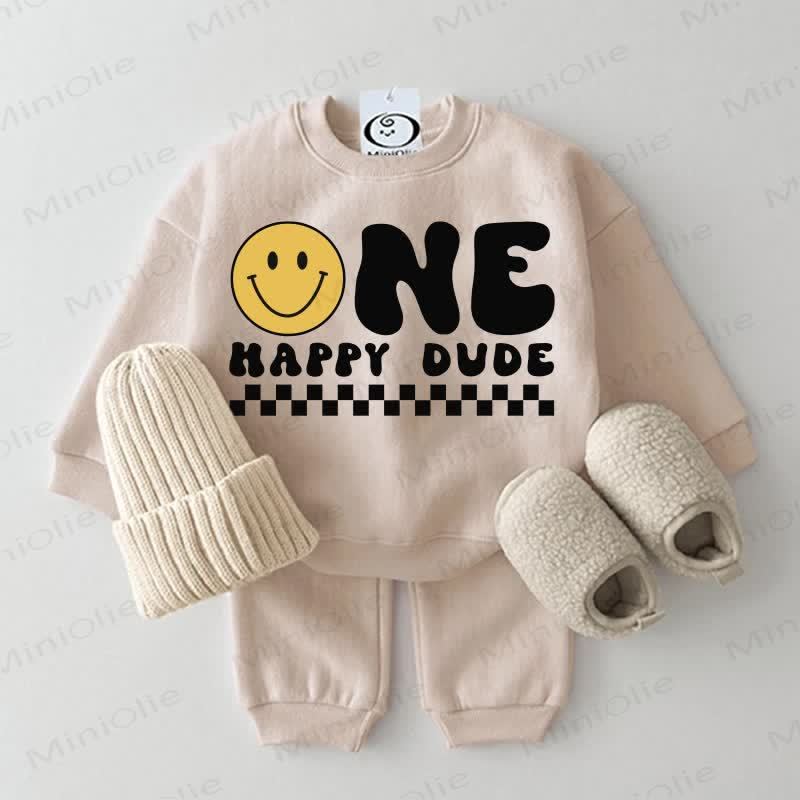 ONE HAPPY DUDE Baby Beige 2-piece Set - Beige - 2-3T - image 1
