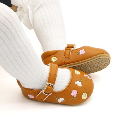 Baby Flower Embroidered Shoes - image 9