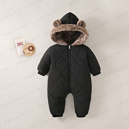 Baby Corduroy Fleece Romper - Black - 2-3T - image 2