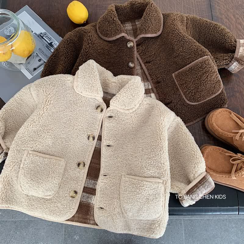  Baby Solid Color Lapel Outerwear - image 1