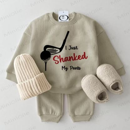 I JUST SHANKED MY PANTS Baby Golf Grey Green 2-piece Set - Grey Green - 2-3T - image 1