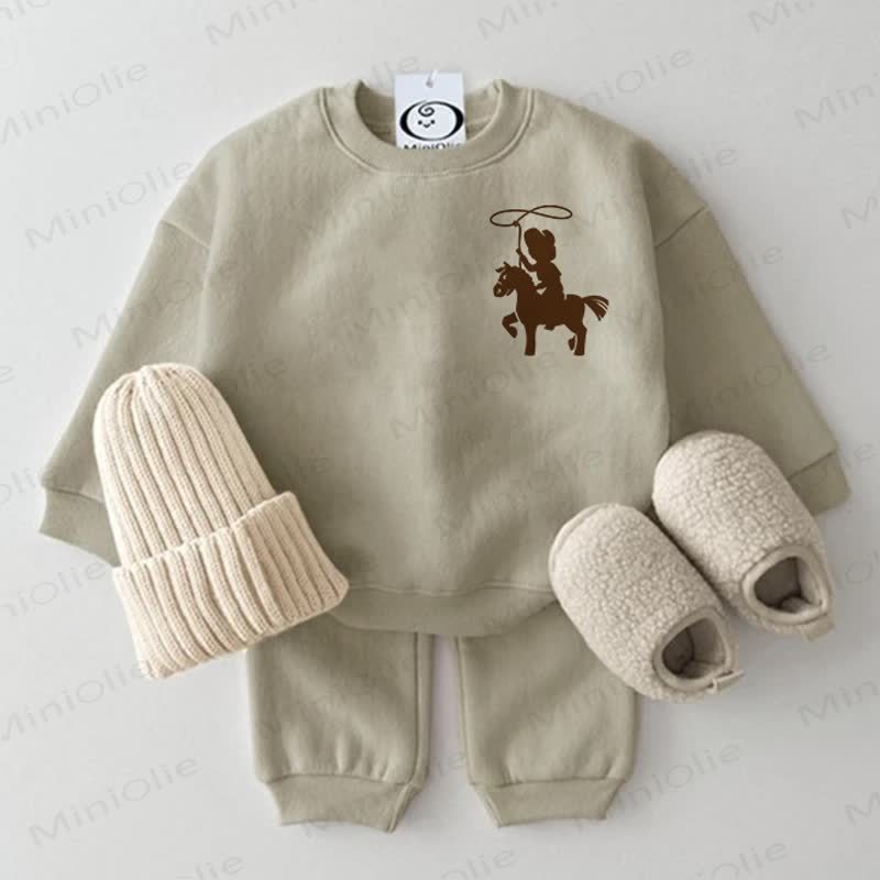 Baby Horse Grey Green 2-piece Set - Grey Green - 2-3T - image 1