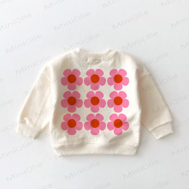 Baby Toddler Smiley Flower Sweatshirt - image 3