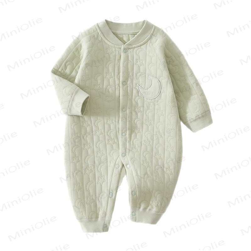 Baby Moon Star Solid Color Romper - image 5
