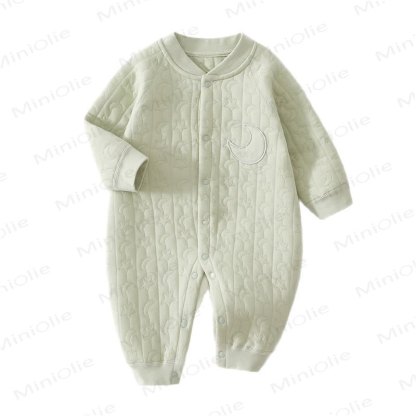Baby Moon Star Solid Color Romper - image 5
