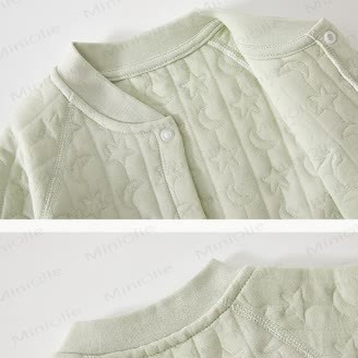 Baby Moon Star Solid Color Romper - image 2