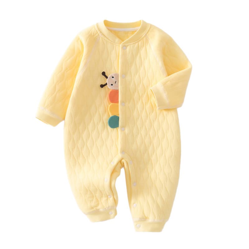 Baby Caterpillar Quilted Romper - image 4