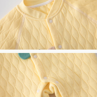 Baby Caterpillar Quilted Romper - image 2