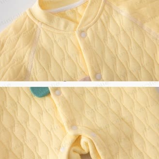 Baby Caterpillar Quilted Romper - image 2